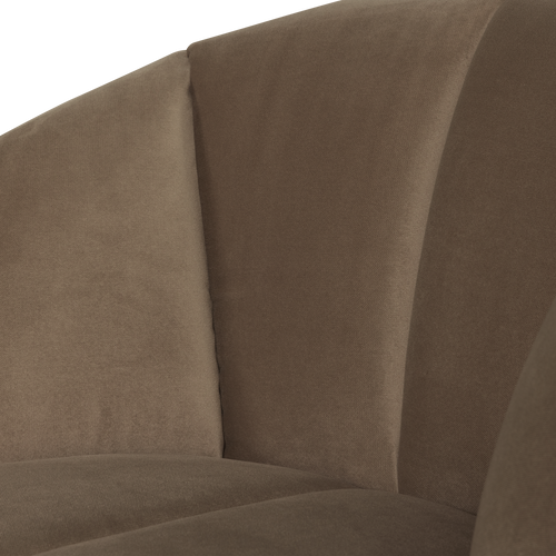 WOOOD draaifauteuil Mojo - Velvet - Taupe - 75x68x77