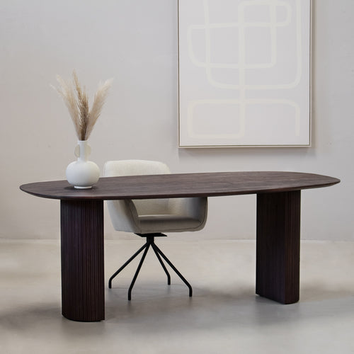 Giga Meubel Eettafel Feline - Deens Ovaal - Mangohout - 300cm - vtwonen shop