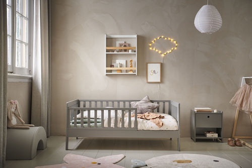 Petite Amélie Nachtkastje voor kinderbed met lade - MDF - grijs