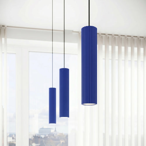 Sollux Lighting Hanglamp KARBON 1 ultramarijn - 8x8x118cm