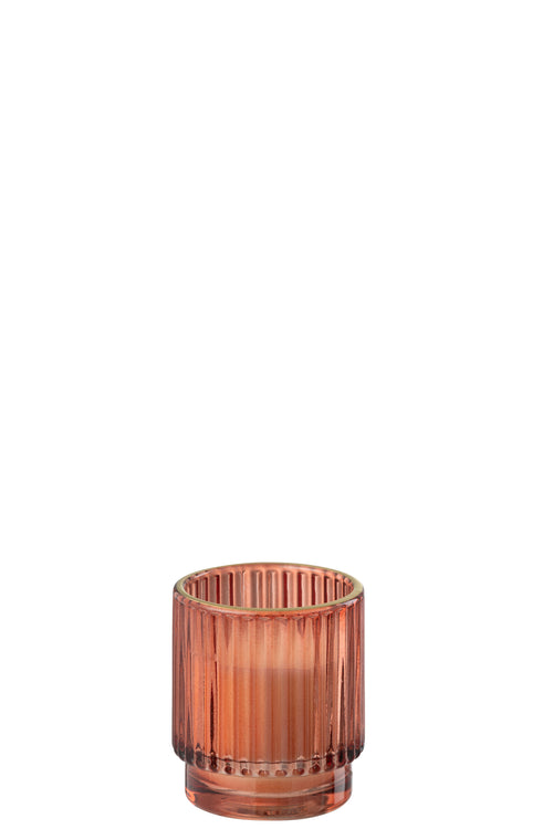 J-Line geurkaars Olive & Frank Incense - was - rood - small - 19U - vtwonen shop