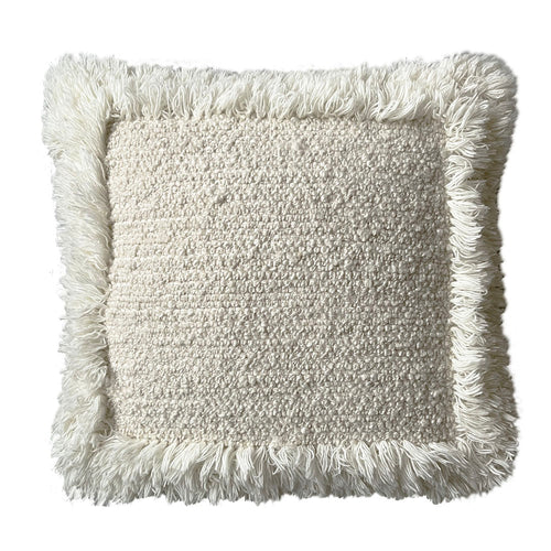 Malagoon kussen Eboya - gebroken wit - 50x50cm 100% wol