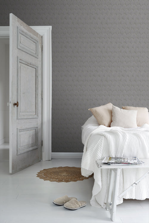 Borastapeter behang art deco motief grijs - 53 cm x 10.05 m - 660284 - vtwonen shop