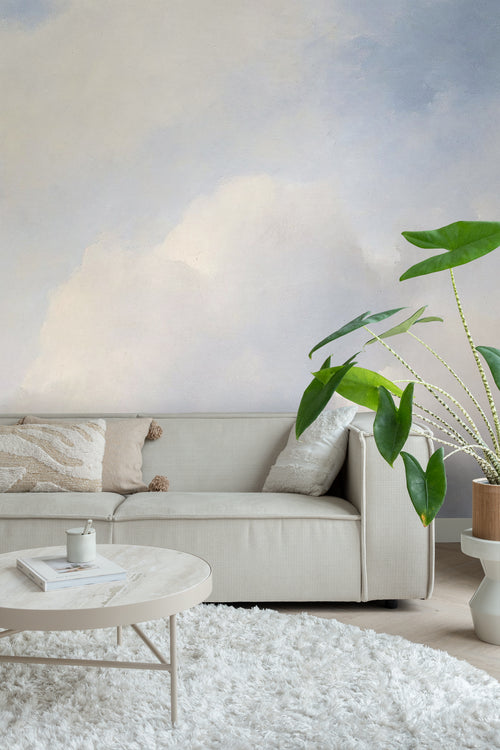 ESTAhome fotobehang wolken blauw en wit - 350 x 279 cm - 159487 - vtwonen shop