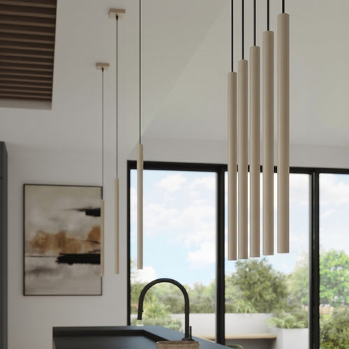 Sollux Lighting Hanglamp PASTELO 3P taupe - 19,5x19,5x115cm