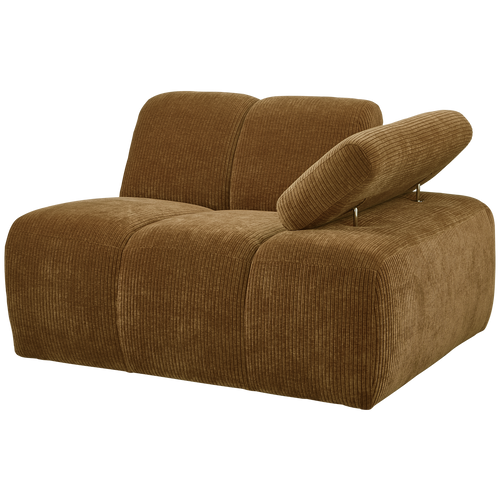 WOOOD 1-zits bank met arm rechts Mojo - Ribstof - Geel - 74x120x97 - vtwonen shop