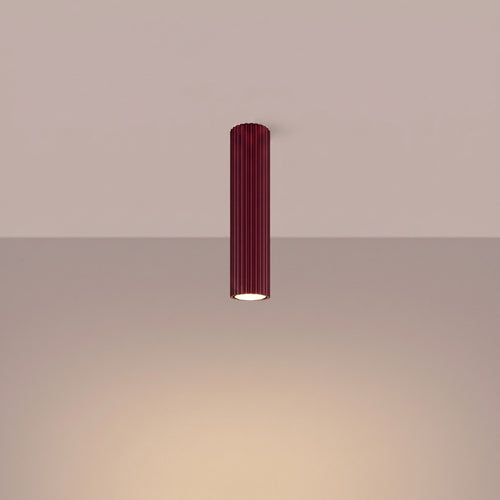 Sollux Lighting Plafondlamp KARBON 40 bordeaux - 6,5x6,5x40cm