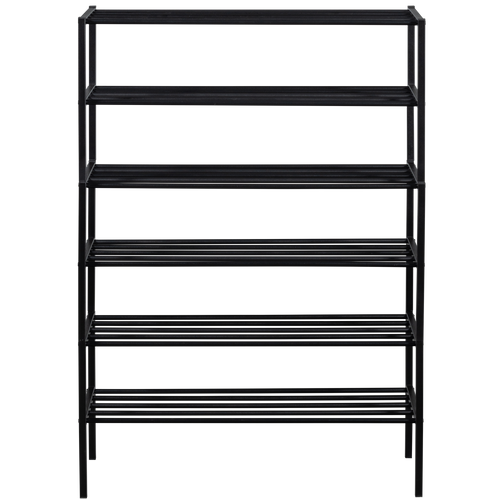 WOOOD schoenenrek Ferro - Metaal - Zwart - 120x85x35