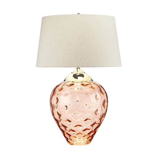 Samara Grote Tafellamp Zalmgetint Glas