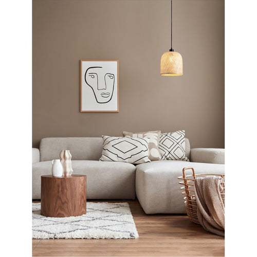 Nova Luce INTRA Dome hanglamp voor plafond, zwart, naturel, E27, 1x12W