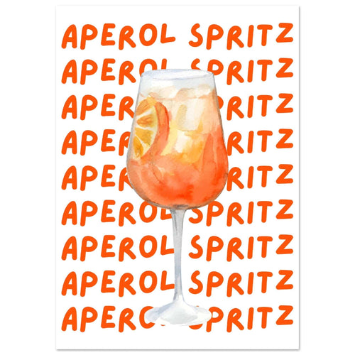 Artfulprints  Aperol Spritz - Written behind the glass   poster A4 21x29.7 cm - vtwonen shop