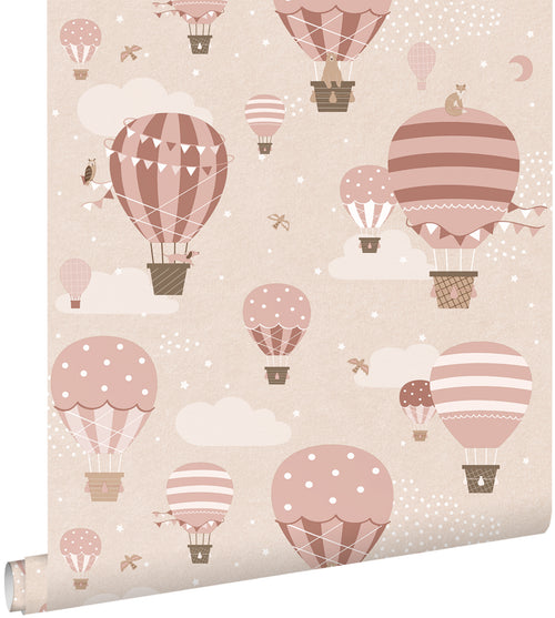 ESTAhome behang luchtballonnen roze - 50 x 900 cm - 131347 - vtwonen shop