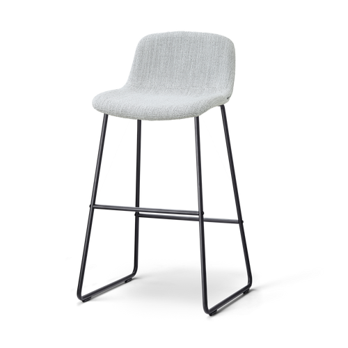 Nolon Nino-Mats Barkruk Grijs Melange - Zwart Onderstel - 75 Cm