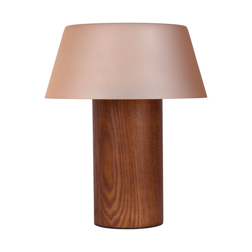 Atmooz tafellamp Vancouver - bruin - Ø 28 x H 34 cm - geïntegreerde led