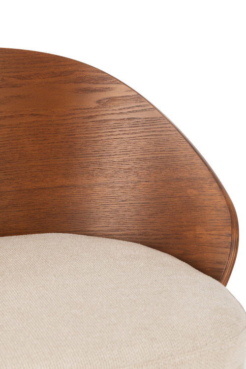 J-Line barstoel Lone - multiplex/metaal - bruin/beige