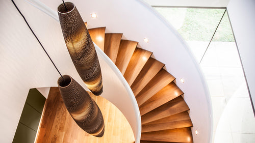 Think Paper hanglamp Skinny - 2 lichts - 21  x 200   cm - bruin - vtwonen shop