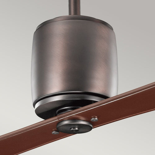 152 cm Deckenventilator mit 2 Flügeln, gebürstetes Ölbronze, Fernbedienung