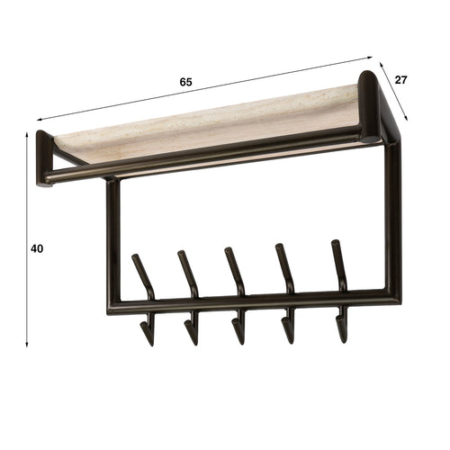 Giga Living Kapstok Terra - Travertin - 65x27x40cm