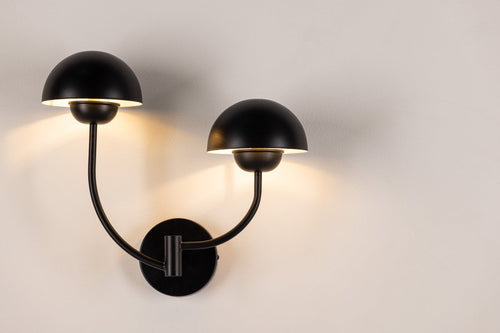 Rebellenclub Wandlamp Sikfors - zwart - Ø 15 cm