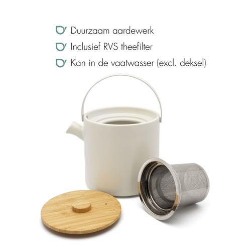 Bredemeijer - Theeset Umea 1,2L met warmer wit