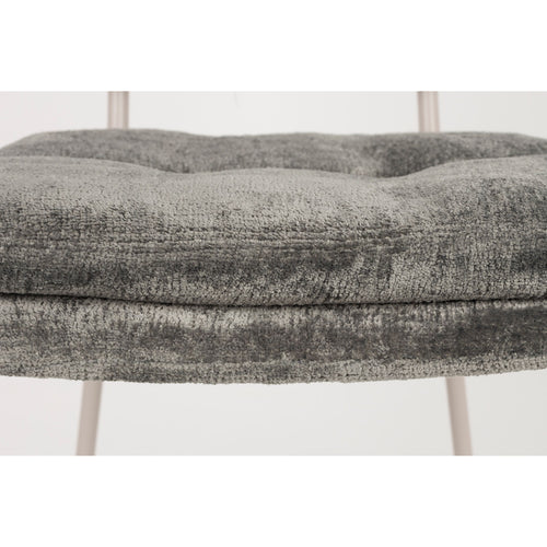 Housecraft Living Franck Eetkamerstoelen Velours Grijs - Set van 2 - vtwonen shop