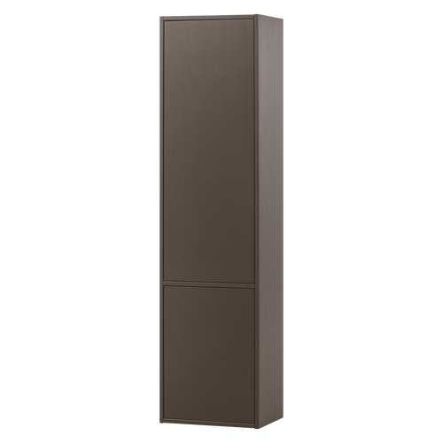 WOOOD smalle opbergkast Meggy - Grenen hout - Middenbruin - 215x55x40