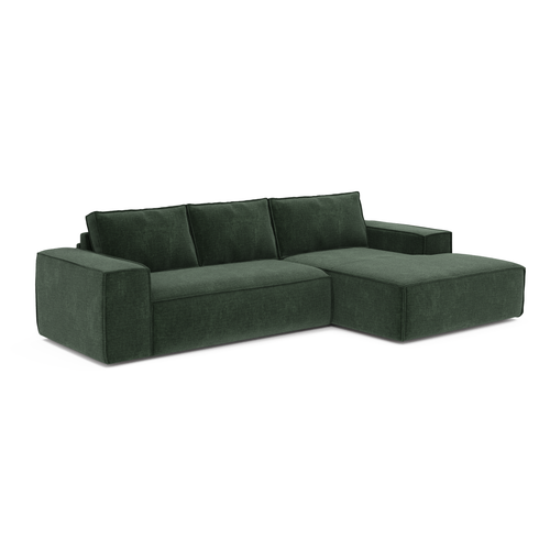 Sia Home - Rechte hoekbanken JOAN - Fluweel - Smaragdgroen - 302cm - vtwonen shop