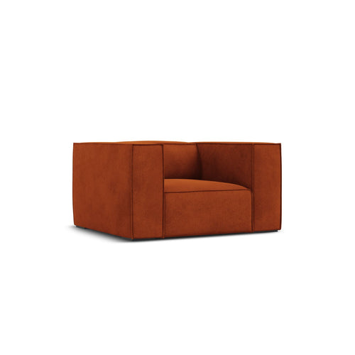 Cosmopolitan Design - Fauteuil Turin structurele stof terracotta - 95x113x68cm