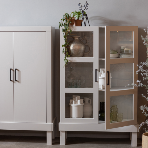 WOOOD dichte kast Bonk - Grenen - Mist - 160x103x37