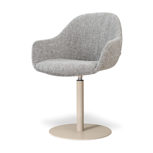 Nolon Niva-Mae tulp eetkamerstoel grijs blend - beige onderstel
