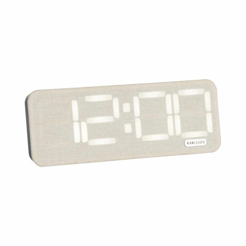 Karlsson wekker Roanne - wit - 21x3.3x8cm
