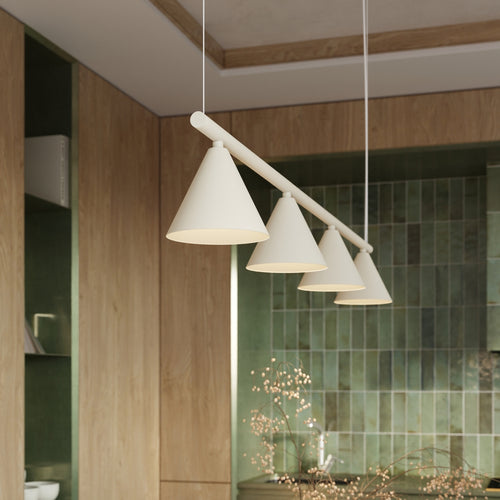 Sollux Lighting Kroonluchter NOX 4L beige - 122x14x215cm