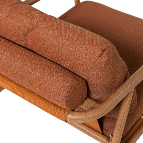 WOOOD tuin 2-zits bank & loungestoel Cavero - Aluminium - Terra