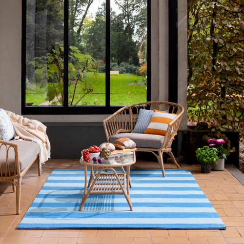 Vloerkleed Laura Ashley Lille Sky Blue Outdoor 160x230 cm - vtwonen shop