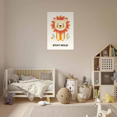Artfulprints  Leeuwtje stay wild   Poster 70x100 cm