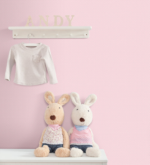 Sanders & Sanders behang stippen roze - 53 cm x 10 m - 640577 - vtwonen shop