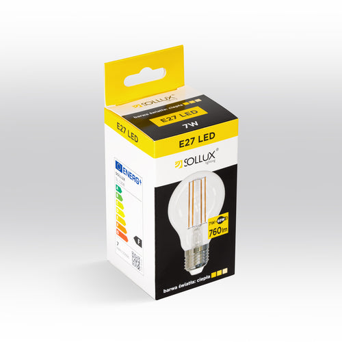 Sollux Lighting LED lamp E27 3000K 7W 760lm - 6x6x10,5cm