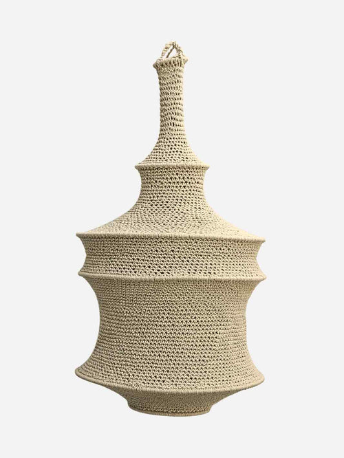 NOA MAY Hanglamp Ubud - beige - katoen - Ø 40 x h 80 cm