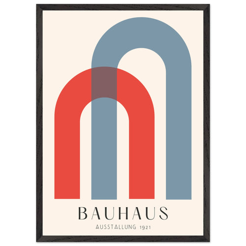 Artfulprints Poster met Lijst Bauhaus - Ausstellung 1921   - 50x70 cm - Meerkleurig