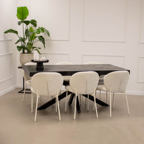 Kick eetkamerstoel Josh - Grijs/Beige - vtwonen shop