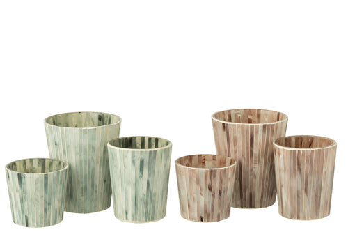 J-Line geurkaars Noa - Seaside Bliss - glas - lichtblauw - large - 75U