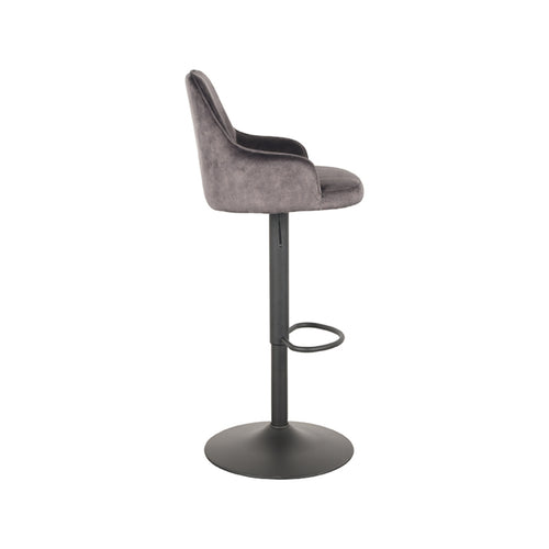 LABEL51 Barkruk Fender - Antraciet Velours - Zithoogte 64–84cm