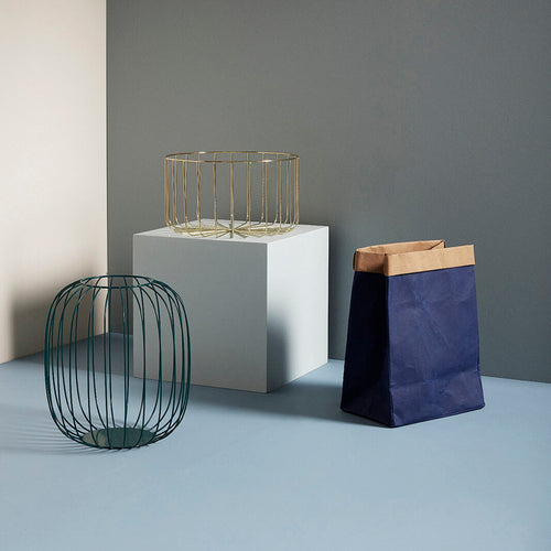 Hübsch wasmand Laundromat - papier - 38x25xh50, 39x34xh55cm