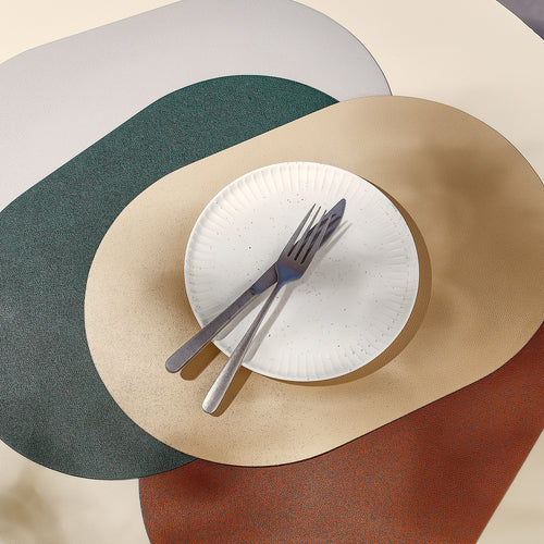 Salt & Pepper - Placemat 45x30cm ovaal groen Tabletop - Set van 4