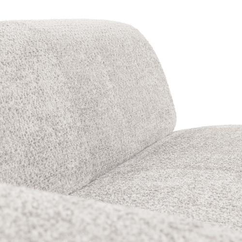 WOOOD 2-zits bank arm links Mojo Base - Wollig - Ecru - 74x185x97