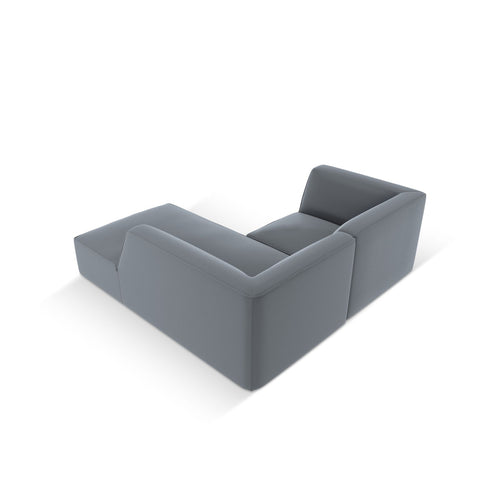 Cosmopolitan Design - Modulaire hoekbank rechts Siena 3-zits, imitatieleer donkerblauw - 180x186x69cm
