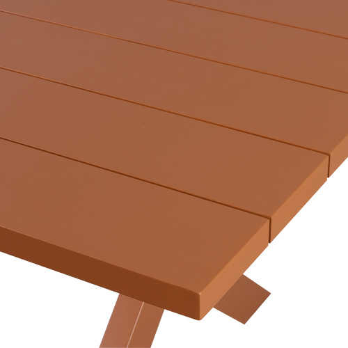 WOOOD picknicktafel tuin Delta - Aluminium - Terra - 75x220x105 - vtwonen shop