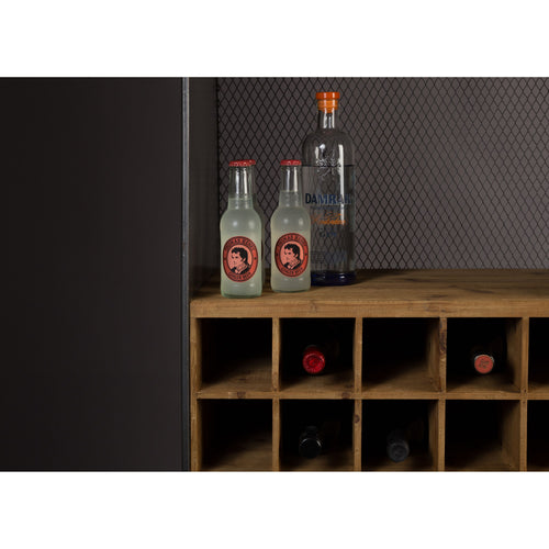 Dutchbone Vino Wijnkast/ Drankkast Hoog IJzer/ Hout - Bruin