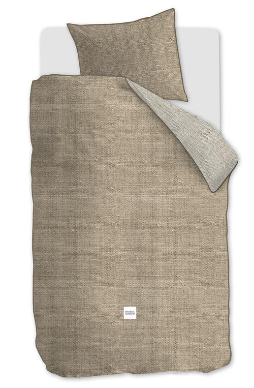 Riviera Maison dekbedovertrek Coughton Court - 140x200/220 cm - donker zand