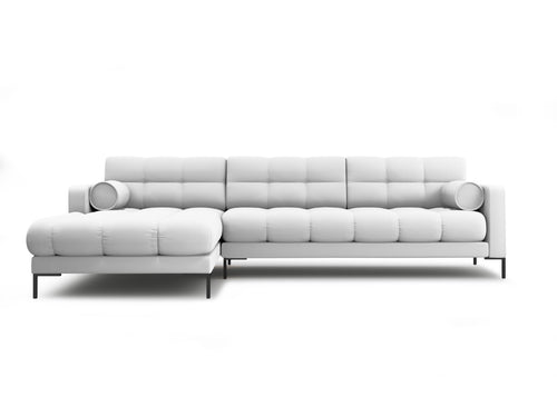 Cosmopolitan Design linker hoekbank Bali 5-zits, structurele stof, lichtgrijs - 185x293x75cm